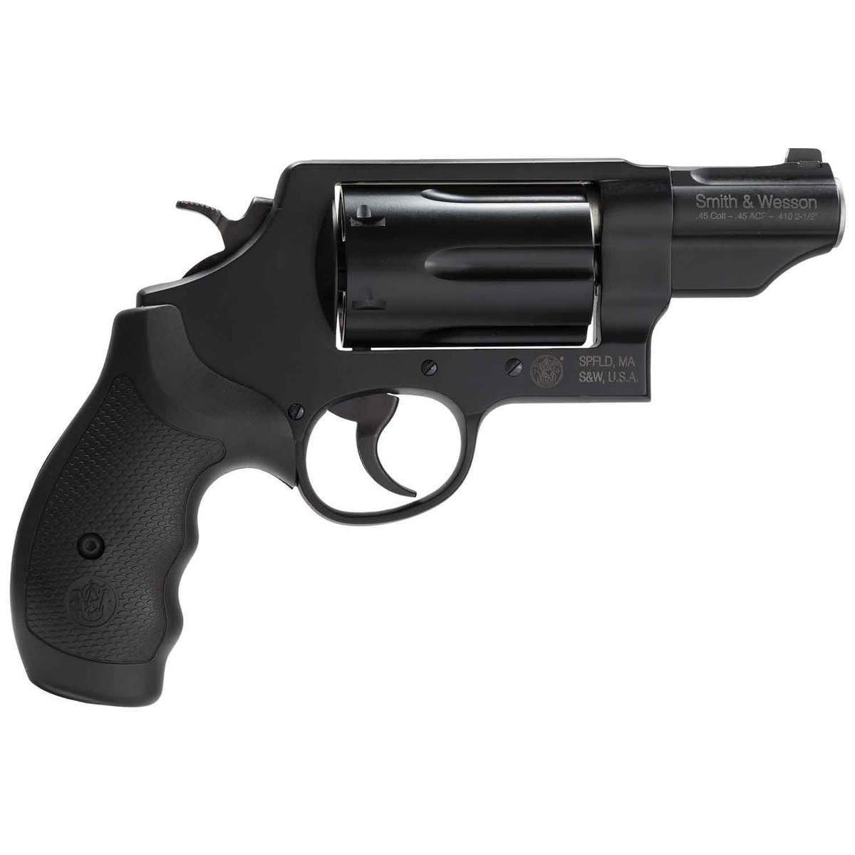 smith-wesson-z-frame-gov-series-revolver-1270380-1.jpg Smith & Wesson Governor 45 Auto (ACP) 2.75in Matte Black Revolver – 6 Rounds - Image 1