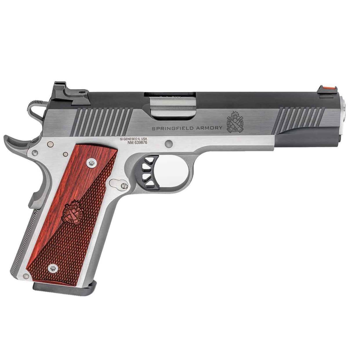 springfield-armory-1911-ronin-operator-9mm-luger-5in-stainlessblackbrown-pistol-91-rounds-1650187-1.jpg Springfield Armory 1911 Ronin Operator 9mm Luger 5in Stainless/Black/Brown Pistol – 9+1 Rounds - Image 1