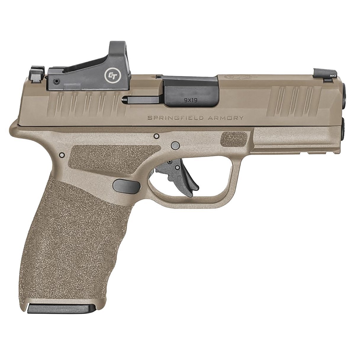 springfield-armory-hellcat-pro-wcrimson-trace-9mm-luger-37in-fde-melonite-pistol-151-rounds-1823863-1.jpg Springfield Armory Hellcat Pro w/Crimson Trace Red Dot 9mm Luger 3.7in Flat Dark Earth Melonite Pistol – 15+1 Rounds - Image 1