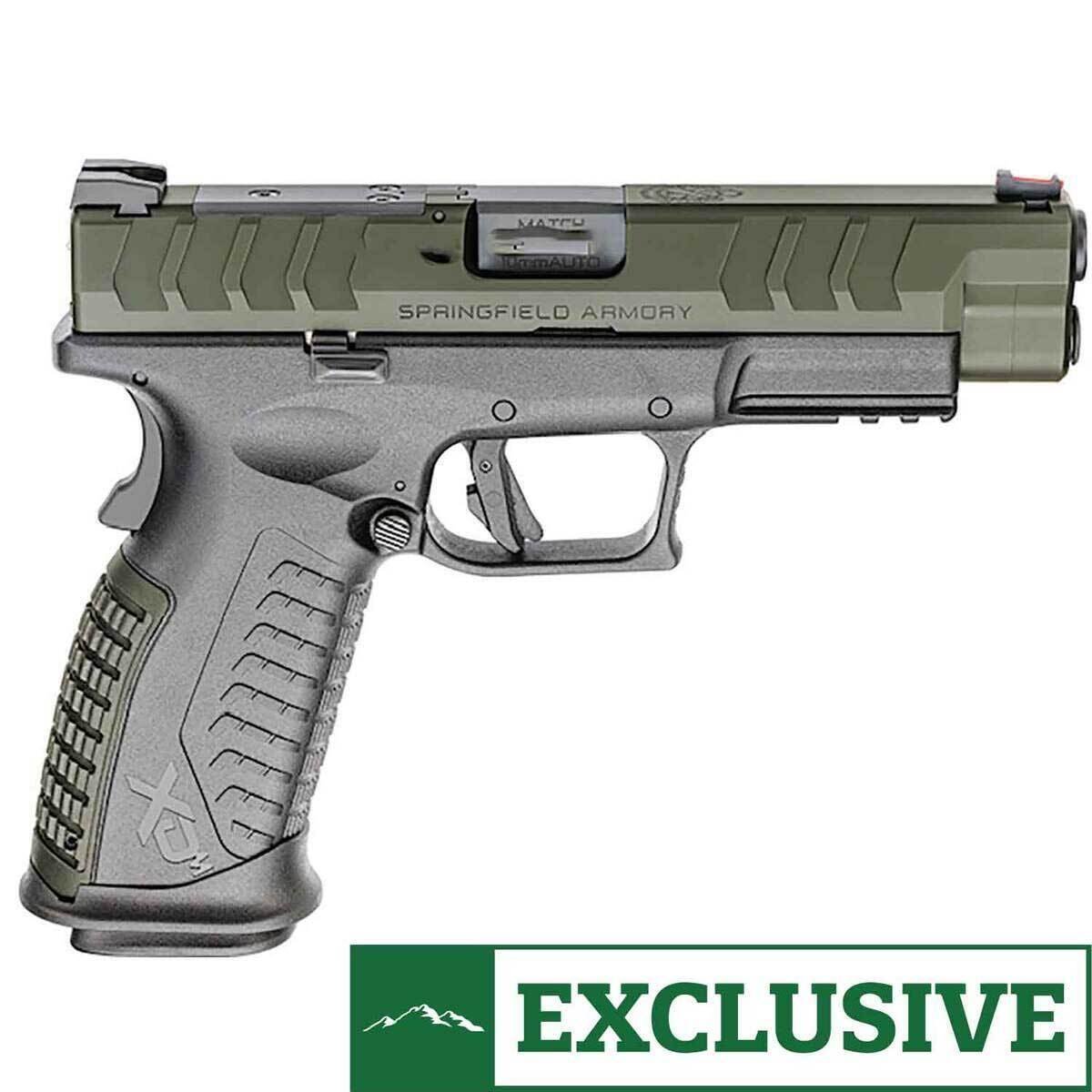 springfield-armory-xdm-elite-10mm-auto-45in-blackod-green-pistol-161-rounds-1753942-1.jpg Springfield Armory XD(M) Elite 10mm Auto 4.5in Black/OD Green Pistol – 16+1 Rounds - Image 1