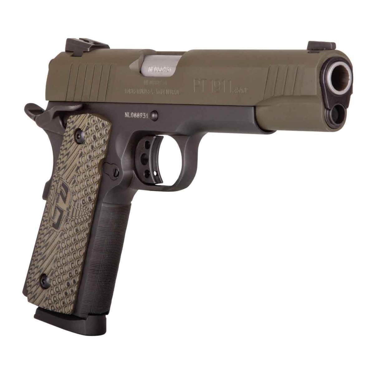 taurus-1911-45-auto-acp-5in-green-cerekoteblack-pistol-81-rounds-1626879-1.jpg Taurus 1911 45 Auto (ACP) 5in Green Cerekote/Black Pistol – 8+1 Rounds - Image 1