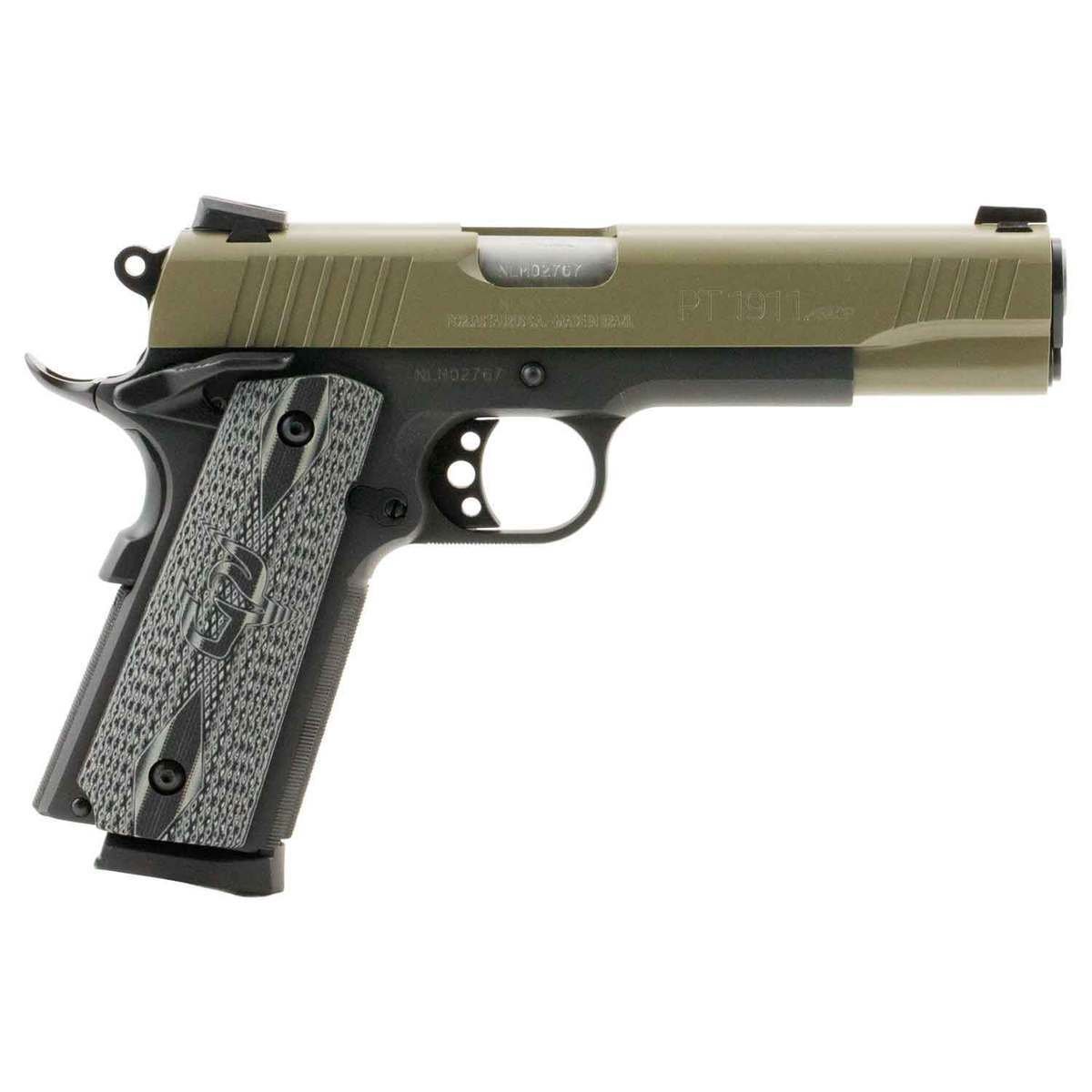 taurus-1911-45-auto-acp-5in-sand-cerakotematte-black-pistol-81-rounds-1626884-1.jpg Taurus 1911 45 Auto (ACP) 5in Sand Cerakote/Matte Black Pistol – 8+1 Rounds - Image 1