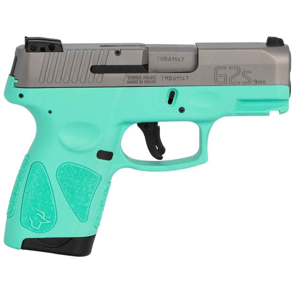 taurus-g2s-9mm-luger-326in-stainlesscyan-pistol-71-rounds-1626914-1.jpg Taurus G2S 9mm Luger 3.26in Stainless/Cyan Pistol – 7+1 Rounds - Image 1