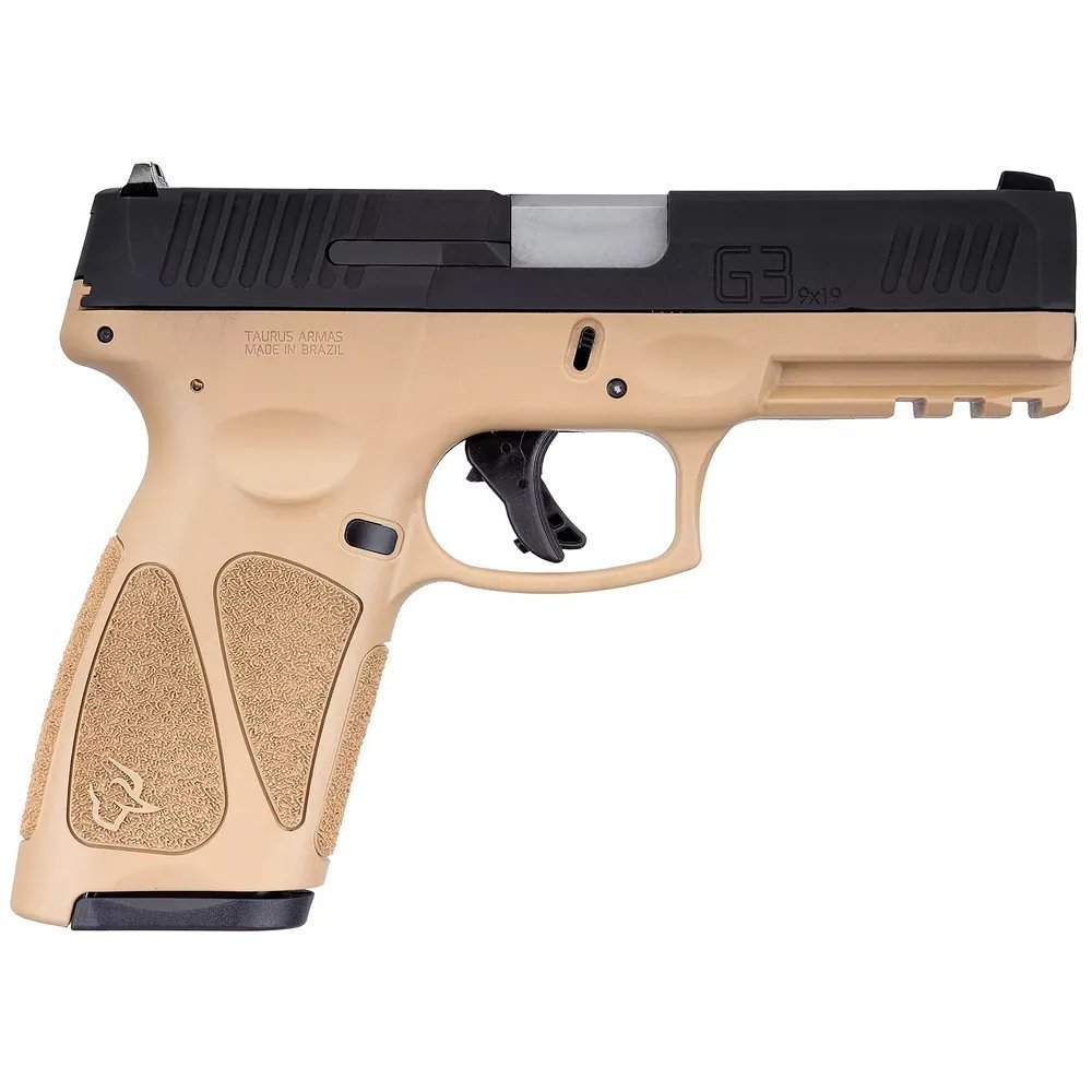 taurus-g3-9mm-luger-4in-blacktan-pistol-151-rounds-1696575-1.jpg Taurus G3 9mm Luger 4in Matte Black/Tan Pistol – 15+1 Rounds - Image 1