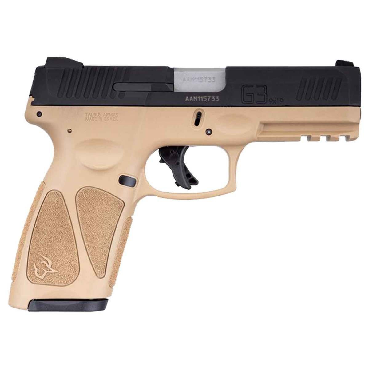 taurus-g3-9mm-luger-4in-blacktan-pistol-171-rounds-1696574-1.jpg Taurus G3 9mm Luger 4in Black/Tan Pistol – 17+1 Rounds - Image 1