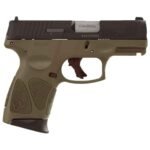 Taurus G3C 9mm Luger 3.2in Black/OD Green Pistol – 12+1 Rounds