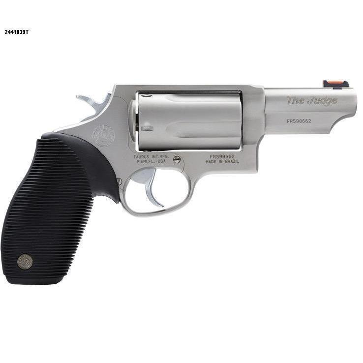 taurus-judge-revolver-1172788-1.jpg Taurus Judge 410 Gauge/ 45 (Long) Colt 3in Matte Stainless Revolver – 5 Rounds - Image 1