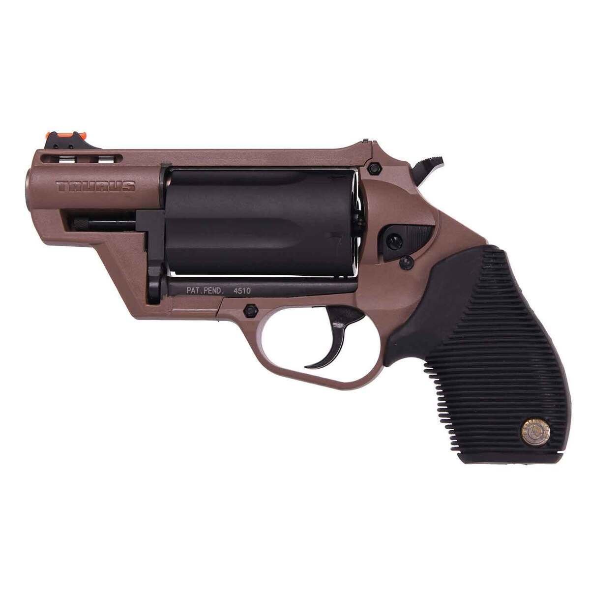 taurus-public-defender-polymer-45-long-colt410-bore-2in-coyote-brown-revolver-5-rounds-1791613-1.jpg Taurus Public Defender Polymer 45 (Long) Colt/410 Gauge 2in Coyote Brown Revolver – 5 Rounds - Image 1