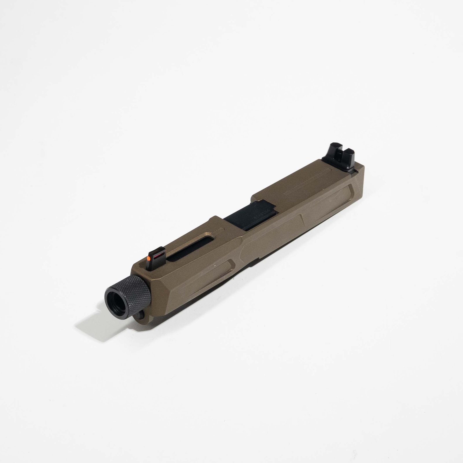 threaded-brown-slide-left.jpg Rook Ghost 19 9mm Complete Slide – Bronze – Threaded Barrel - Image 1