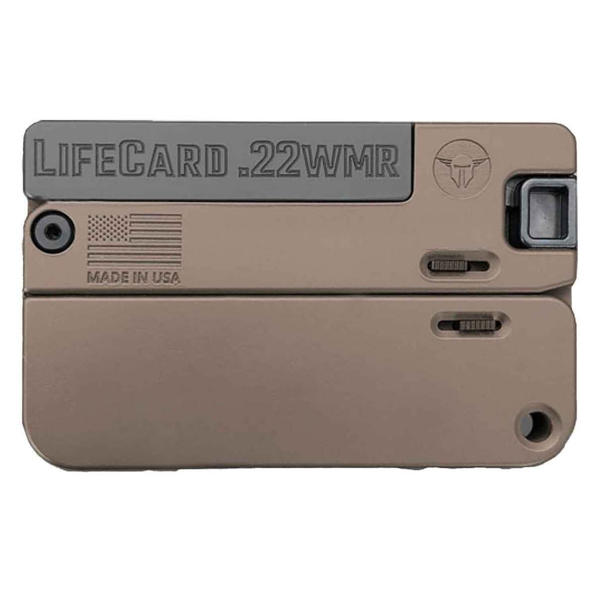 trailblazer-firearms-lifecard-22-wmr-22-mag-25in-brown-aluminum-pistol-1-round-1791020-1.jpg Trailblazer Firearms LifeCard 22 WMR (22 Mag) 2.5in Brown Aluminum Pistol – 1 Round - Image 1