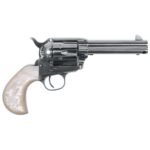 Uberti 1873 Single Action Cattleman Doc Holliday 45 (Long) Colt 4.75in Nickle Revolver – 6 Rounds