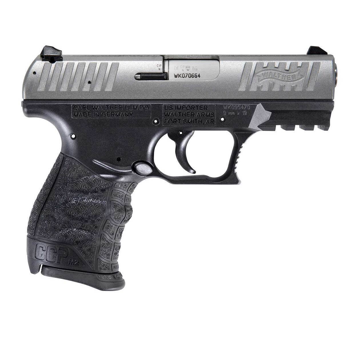 walther-ccp-m2-9mm-luger-354in-stainless-steel-pistol-81-rounds-1715723-1-1.jpg Walther CCP M2 9mm Luger 3.54in Stainless Steel Pistol – 8+1 Rounds - Image 1