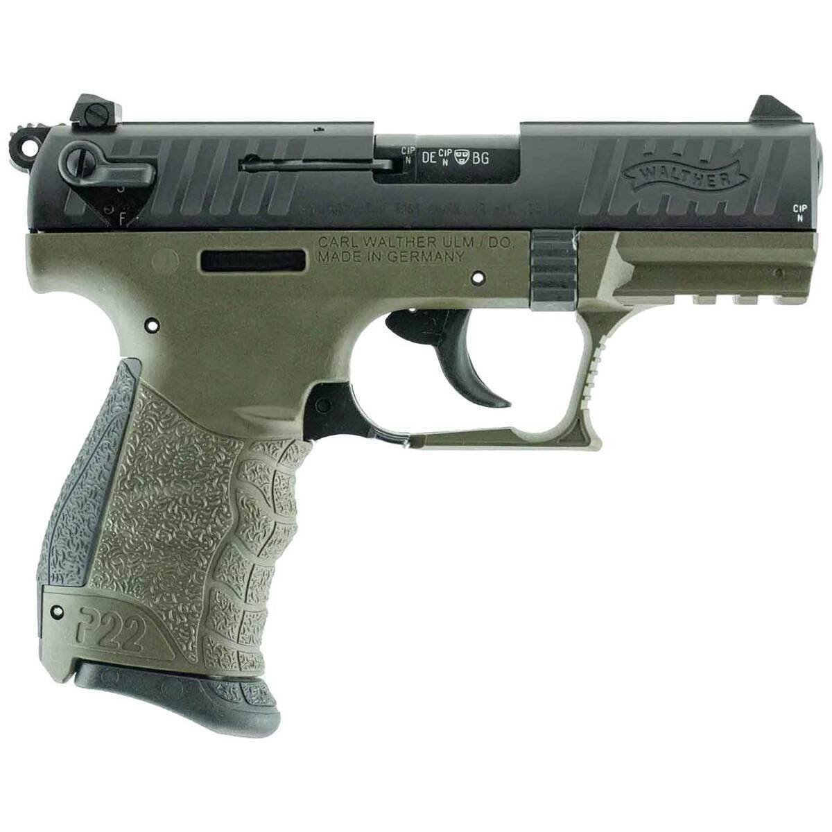 walther-p22-ca-22-long-rifle-342in-matte-black-tenifer-pistol-101-rounds-1411363-1.jpg Walther P22 CA 22 Long Rifle 3.42in Matte Black Tenifer Pistol – 10+1 Rounds - Image 1