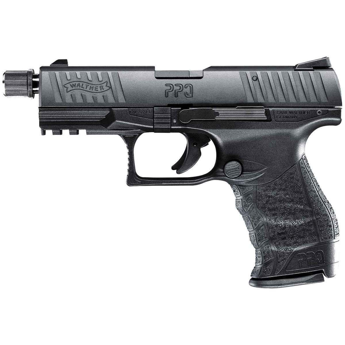 walther-ppq-22-pistol-1457243-1.jpg Walther PPQ M2 SD Tactical 22 Long Rifle 4in Matte Black Tenifer Pistol – 10+1 Rounds - Image 1
